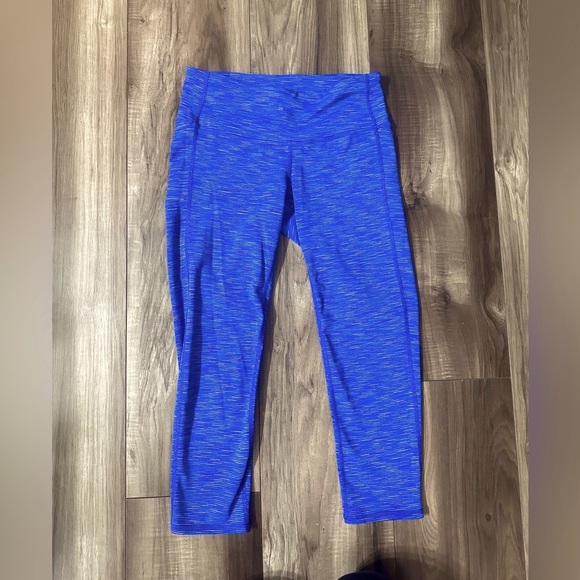 Athleta Energy Chaturanga Crop Leggings Space Dye Blue Purple Athleisure XS - Picture 2 of 8